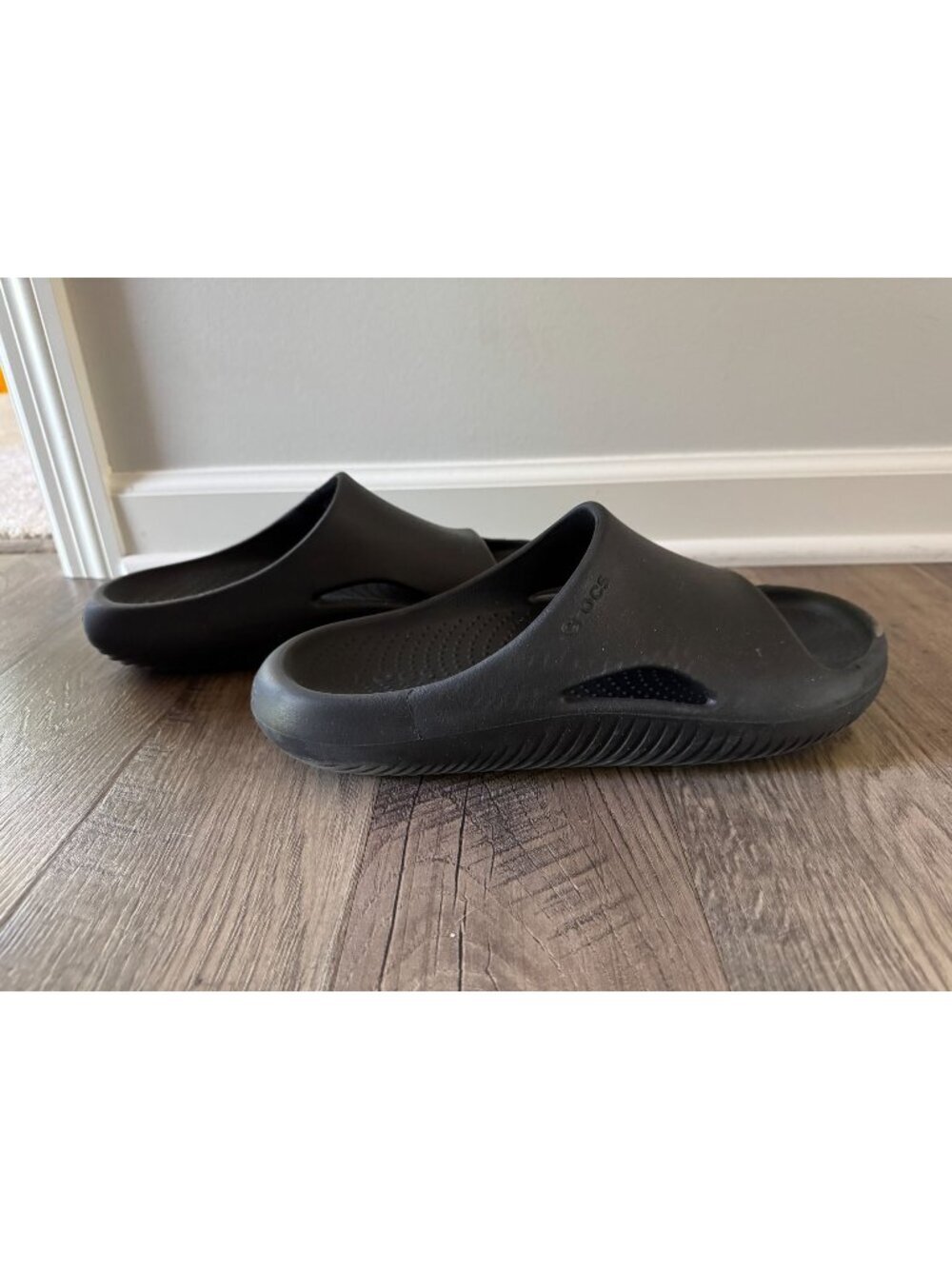Crocs Mellow Recovery Slide 208392 Slip On Black Shoes Sandals Mens 10 Womens 12